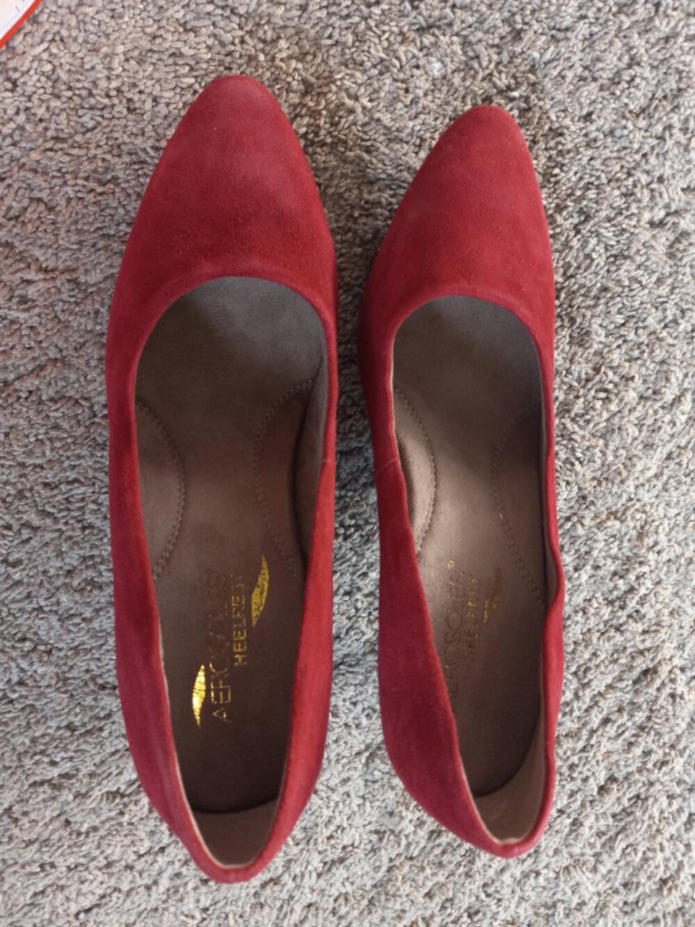 Aerosoles Women's Exquisite Dress Pump, Dark Red Suede, 7.5 M US